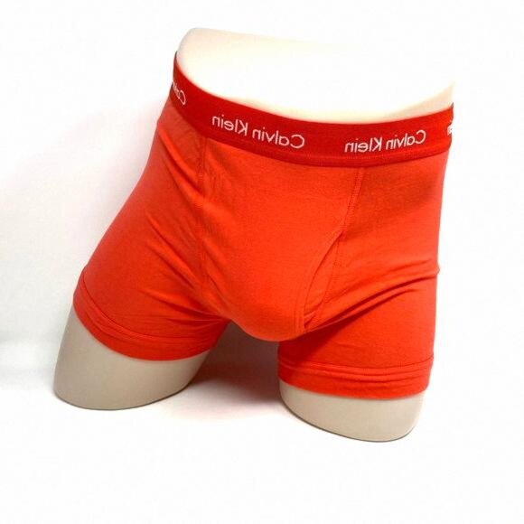 💖MEGA SALE💖Calvin Klein 3 Pack Cotton Stretch Trunks NB2615912 Men Orange Blue - Picture 6 of 9